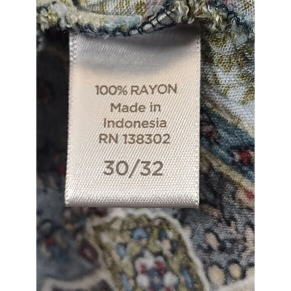 Avenue Womens Boho Tunic Green Floral Gauzey Ruched Tie Sleeves Plus Size 30/32 - Picture 6 of 7